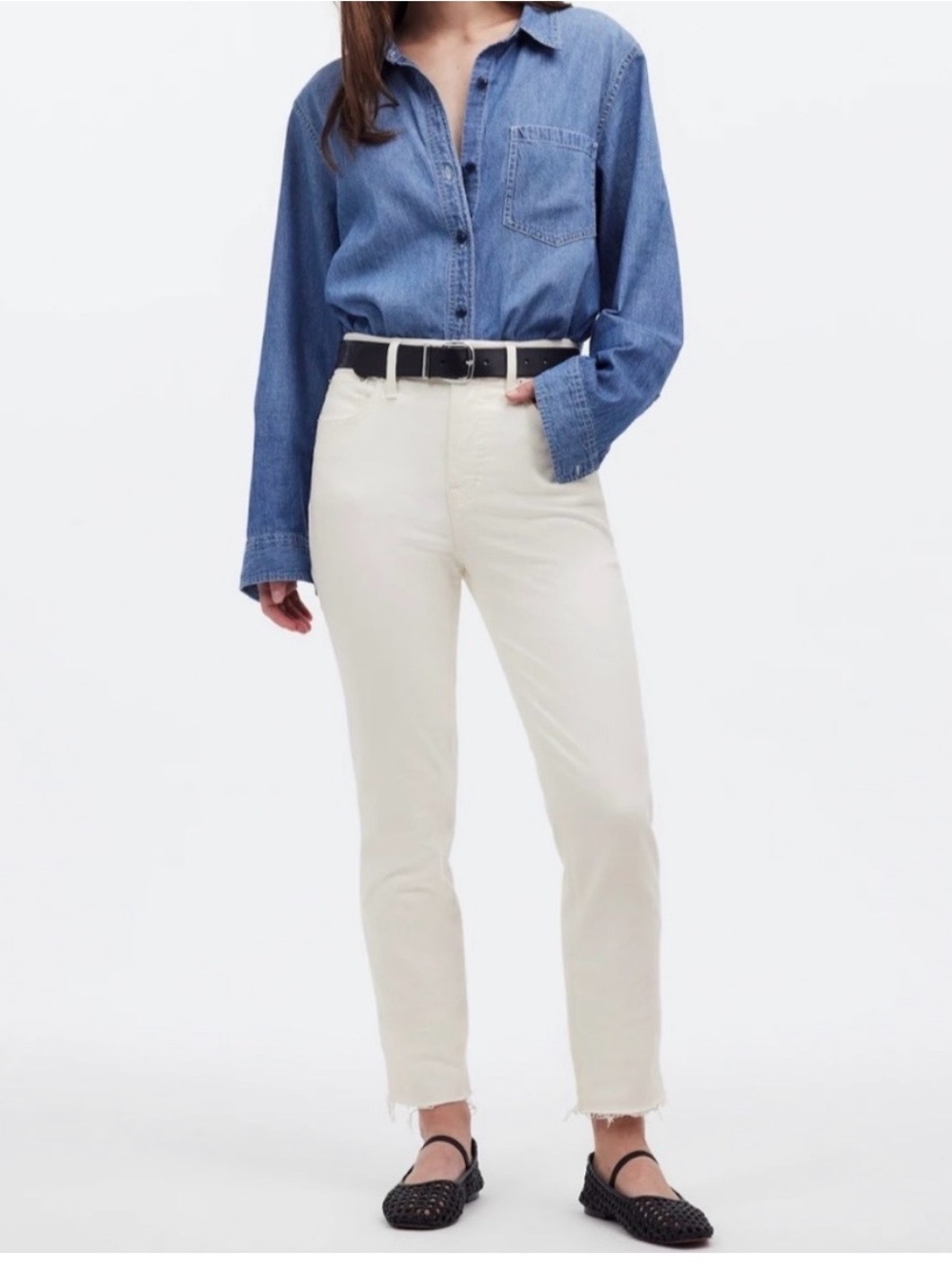 The Perfect Vintage Jean in Tile White Madewell